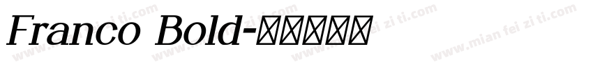 Franco Bold字体转换